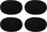 pson 2Pairs 14x9cm Oval Suede Elbow Knee Patches, Clothing Repair Patches for Sweaters, Jackets, Jeans(Black)
