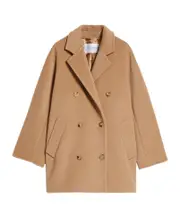 Max Mara Rebus Double-Breasted Coat IT40,IT34,IT42,IT38,IT36 Nude