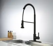 Kingmore KF-1180 Maestoso™ Industrial Spring Spout Pull Down Kitchen Faucet