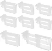ASTIMESA 8 Pcs Adjustable Clear Fridge Divider Set, Retractable Fridge Door Organizer Clip, Snap-On Refrigerator Side Door Separators Grid Dividers for Kitchen Food Small Sundries Storage (8)