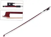 Mikinona 1/4 Size Brazilwood Violin Bow Octagonal Design for Beginners Ebony Stick