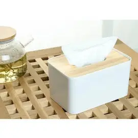 現貨Boo zakka 生活雜貨 白色 大號 原木 大款 淺木色 面紙盒 紙巾盒 衛生紙盒 木製餐巾盒 OSU18P2
