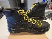 DR. MARTENS BUWICK MENS US 10 WOMENS 11 EXTRA TOUGH UTILITY BOOTS BLACK YELLOW