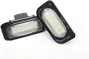 FIQOME 2x LED Licence Number Plate Light White Canbus, for MB W203 C-Class Saloon C209 CLK R230 SL Crossfire Car Number Plate Led Light