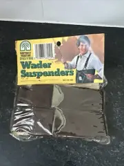 Wader Suspenders Brown Stretch by Northwest Territory Fishing Hunting 1989 Kmart