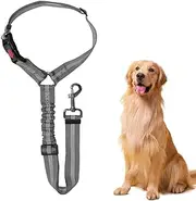 FENQURO Adjustable Seat Belt Dog Car Headrest, Safety Harness Dog, Dog Seat Belt, Dog Seat Belt with Elastic for Small Dogs Medium Puppies Black