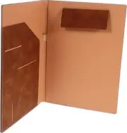LALAFINA Men's Portfolio Binder Office Document Organizer A4 File Folder Business Portfolio Binder Loose Leaf Cardholder