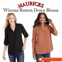 在飛比找蝦皮購物優惠-Maurices 的 KEMEJA Winona 鈕扣襯衫