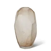 E Style Glass Rufus Vase Home Tabletop Indoor Decorative Display 17x17cm Sand