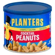 Planters Lightly Salted Cocktail Peanuts 12 oz [4-Pack]