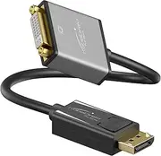KabelDirekt – DisplayPort DP to DVI Adapter – 0.15m – (Maximum Resolution 4K/30Hz, Suitable for All Graphics Cards with a DP Socket for Connecting beamers or Monitors with a DVI Input) – PRO Series
