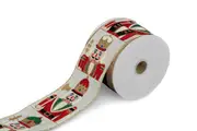 910cm Christmas Ribbon Roll with Nutcracker Pattern