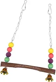 BUGUUYO Colorful Parrot Swing Interactive Educational Swing for Birds for Cockatiels Parakeets Parrots Promotes Fun Balance Exercise