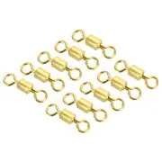 Fishing Barrel Swivels, 40Pcs 88LBS Copper Rolling Terminal Tackle, Golden