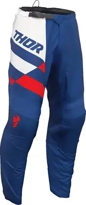 Thor Sector Checker Mens MX Offroad Pants Navy/Red