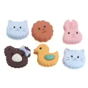 25pcs Flatback Resin Cute Assorted Animal Biscuits Cookies Cabochons Craft