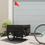 Bike Trailer Black 45 kg Iron,Bicycle Trailers 8.05KG-94087