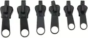 6Pcs Black Fix Zip Puller, Zip Slider Repair Instant Kit, Instant Zipper Set, Fi
