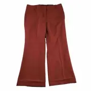 Ann Taylor Pants Womens 12 Brown Flat Front Bootcut NWT