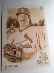 2019 Topps Allen & Ginter Jumbo 5x7 MIles Mikolas Cardinals 141 Gold 01/10