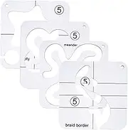 OFFIGAM 4Pcs Acrylic Quilting Template Set Durable Patchwork Sewing Tools for DIY Embroidery Quilting Projects for Shaped Templates and Easy Cutting