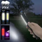 Brillar 400 Lum UV Battery Spotlight Work Light Inspection Emergency Lamp Torch