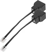 MOLUCKFU 2pcs Telephone Line Adapter Cable Adapters Telephone Parts Rj11 Adapter Telephone Converter Rj14 4-core Phone Line Adapter Telephone Accessories Telephone Adapters for Cable