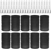 Pack of 120 Hair Bobbles Black Set of 100 Rubber Bands Hair Bands 20 Pieces Silver Hair Clips Hair Scrunchies Women's Braid Bobbles Hair Band Ponytail for Girls Men Women