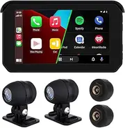 [Generic] 5Inch Touch Screen Portable Motorcycle Navigator Portable Motorbike Navigator Recorders Wireless Car Play Android Auto