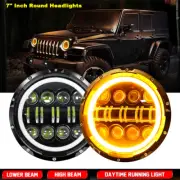 Fit Chevy Chevelle 1971-1973 Pair 7" Inch LED Headlights Round Hi/Lo Sealed Beam