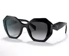 Prada PR16WS 1AB5D1 Black Plastic Geometric Sunglasses Grey Gradient Lens + Case