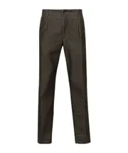 herringbone-pattern tapered trousers 33 cedar brown
