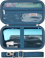 Supmay Hard Travel Case for Water Flosser Teeth Picks, Cordless Portable Oral Irrigator, Rechargeable Water Flosser Teeth Storage Holder with Zipper Mesh Bag for USB Cable, Nozzles, Blue