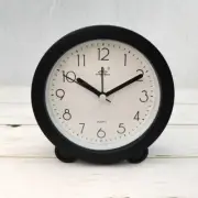 Battery Operated Quartz Black Alarm Clock Snooze Small Bedside Clocks