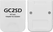 Annadue for Wii Micro Memory Card Adapter, GC2SD Micro SD Card Adapter, Card Reader for Gamecube Wii Consoles, Plug and Play. (White)