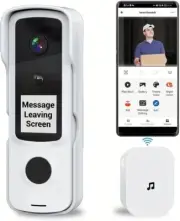 Video Doorbell Wireless Camera Doorbell with E Paper Message Leaving Screen
