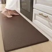 Color&Geometry Kitchen Rugs, Kitchen Runner Rug Kitchen Floor Mat, Cushioned Anti-Fatigue Kitchen Mat, Non Slip Waterproof Comfort Standing Padded, Memory Foam Kitchen mat, 17"x59", Brown