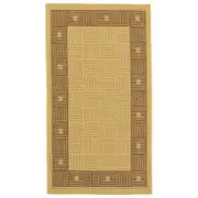 Hufflett 80 x 150cm Polypropylene Border Bone Ceduna Flat Weave Rug