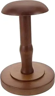 Zerodeko Rustic Wood Hat Display Stand Freestanding Vintage Hat Rack for Tabletop Organizer for Baseball Caps Wigs and Accessories for Bedroom and Closet Storage