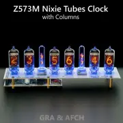Z573M WHITE Nixie Tubes Clock Music USB Arduino Comp. Temp F/C GRA & AFCH