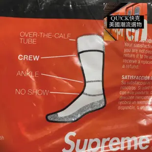 【快克選物】Supreme Hanes Crew socks襪子長襪