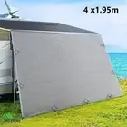 4.0M Caravan Privacy Screens 1.95m Roll Out Awning End Wall Side Sun Shade