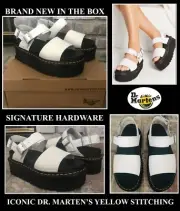 Dr Marten Women VOSS QUAD White Platform Sandals Size 10 BNIB
