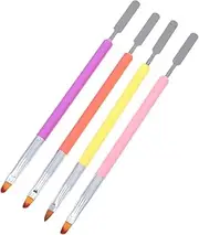 MERRYHAPY 4Pcs Double Ended Nail Art Drawing Pens Professional Manicure Supplies for Salon Use Durable and Reusable Smooth Brush for Nail Painting Effects