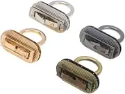 SHINEOFI 4PCS Durable Alloy Mortise Padlocks Lightweight Easy to Install Lock Clutch for Suitcases DIY Bags