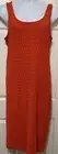Clingy Shirred Dress By Roselyn Sanchez Sz XL Red Orange Sleeveless 16 18