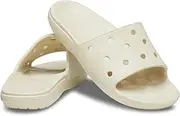[Crocs] Unisex Adult Classic Slide, Bone, US M12/W14