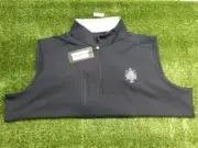 Harlestons Men's Sport Quarter-Zip Golf Vest C.C. Logo Navy Extra Large
