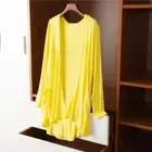 Women Open Front Cardigan Shrugs Modal Midi Coat Jacket Wrap Sun Protection