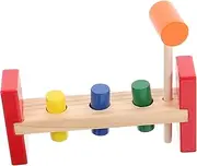 UPKOCH 1Set Wooden Hammer Whacking for Color Cognitive Learning Early Educational for Age Fun Percussion Playroom Accessory for Hand Eye Coordination